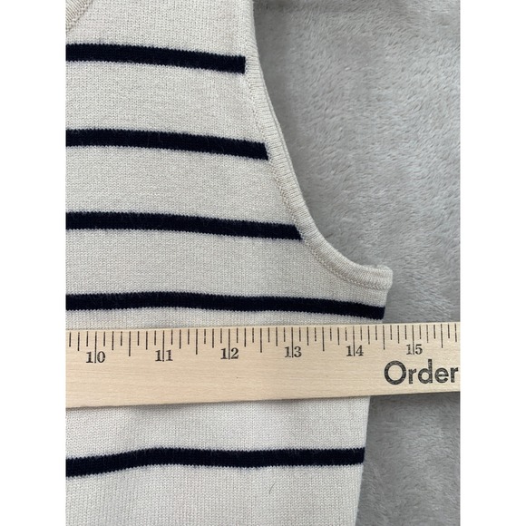 Baltic Born Dress Small Navy White Striped Sleeveless Nautical Preppy Resort - Picture 7 of 9